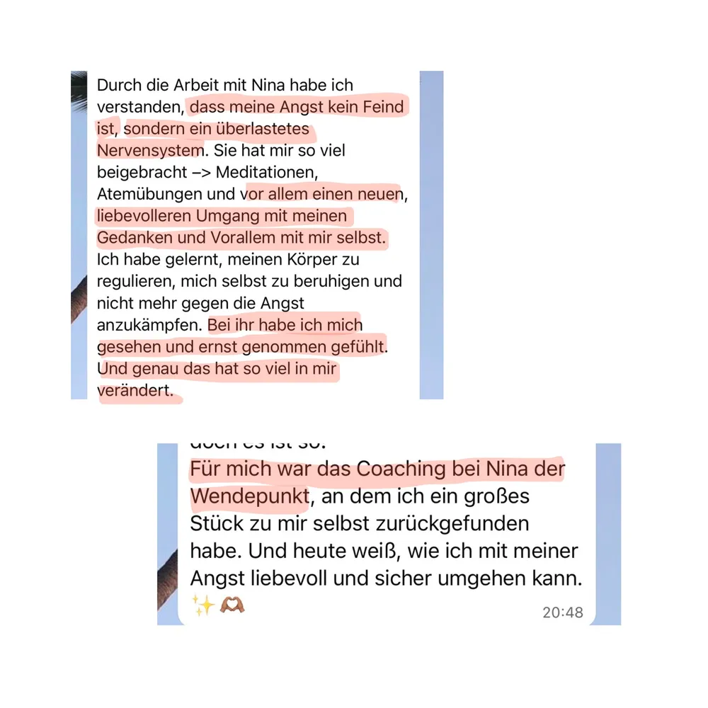 WhatsApp-Nachricht einer Kundin