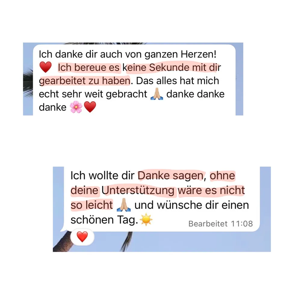 WhatsApp-Nachricht einer Kundin