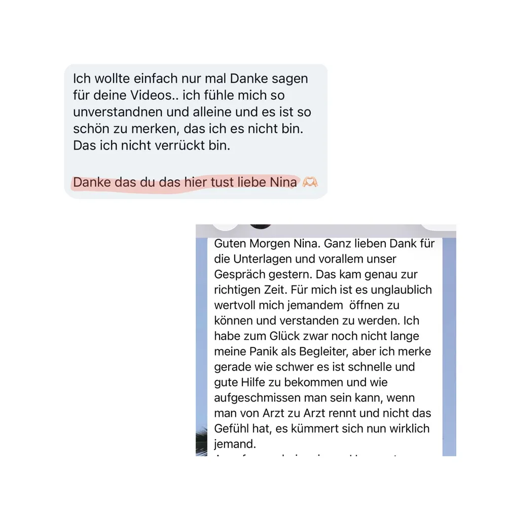 WhatsApp-Nachricht einer Kundin